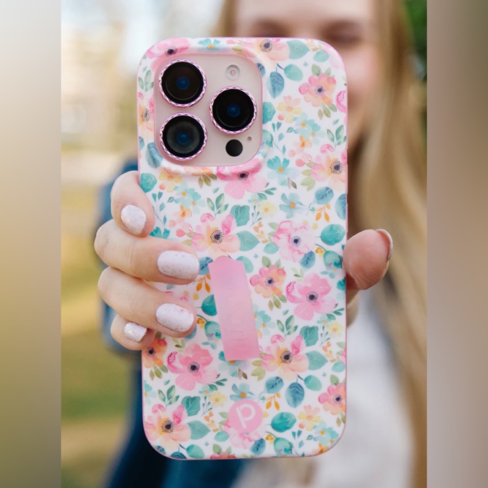Loopy Case Floral Pink and Blue Phone Case